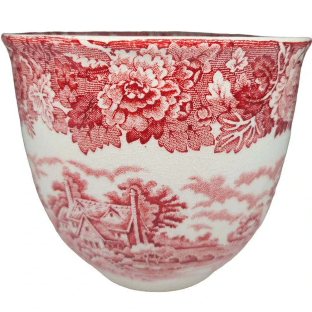 Enoch Wood's English Scenery‎ Pink Vintage Transferware Coffee Cup